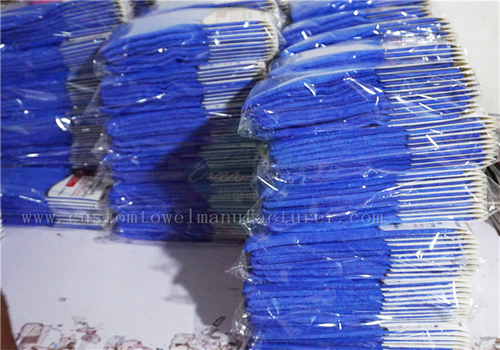 China Bulk Wholesale patterned glasses cleaning cloth Factory Custom Bulk Blue microfiber towels Supplier